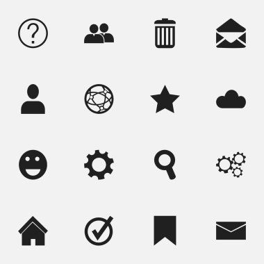 16 düzenlenebilir Web simgeler kümesi. Etiketi gibi simgeler yeniden işleyip kullanı teneke, ayarları ve daha fazlasını içerir. Web, mobil, UI ve Infographic tasarımı için kullanılabilir.