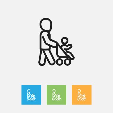 Vektör çizim baba anahat yakınları sembolü. Premium Kalite izole torunu öğesinde Trendy düz stil.