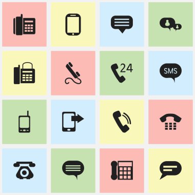 16 düzenlenebilir aygıt simgeler kümesi. Office telefon, mesaj, Forum ve daha fazlası gibi simgeler içerir. Web, mobil, UI ve Infographic tasarımı için kullanılabilir.