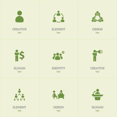 9 düzenlenebilir iş simgeler kümesi. Üye, adam, Toplantı ve daha fazla konuşuyor gibi simgeler içerir. Web, mobil, UI ve Infographic tasarımı için kullanılabilir.