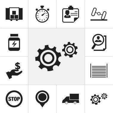 12 düzenlenebilir karışık simgeler kümesi. Van, Protein, Stop ve daha fazlası gibi simgeler içerir. Web, mobil, UI ve Infographic tasarımı için kullanılabilir.