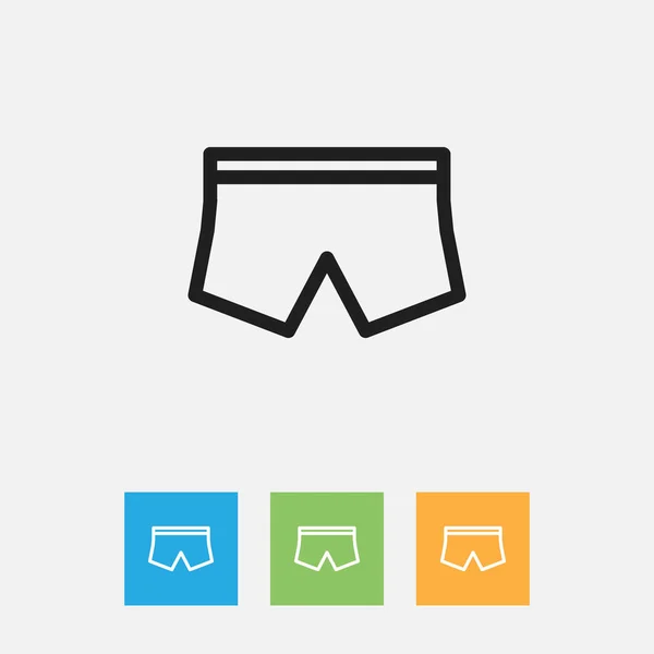 Vector Illustration Of Trade Symbol On Swimming Trunks Outline. Premium Quality Isolated Shorts Element In Trendy Flat Style. — Stock Vector