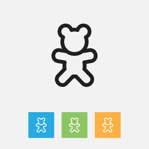 Illustrazione vettoriale del simbolo di famiglia sul profilo dell'orsacchiotto. Elemento di bambola isolato di qualità premium in stile piatto alla moda . — Vettoriale Stock