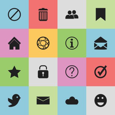 16 düzenlenebilir Web simgeler kümesi. Gökyüzü, Quiz, Mail ve daha fazlası gibi simgeler içerir. Web, mobil, UI ve Infographic tasarımı için kullanılabilir.