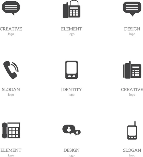Set de 9 iconos de gadgets editables. Incluye símbolos como el dispositivo de llamada, móvil, radio Talkie y más. Puede ser utilizado para el diseño de la tela, móvil, interfaz de usuario e infografía . — Archivo Imágenes Vectoriales