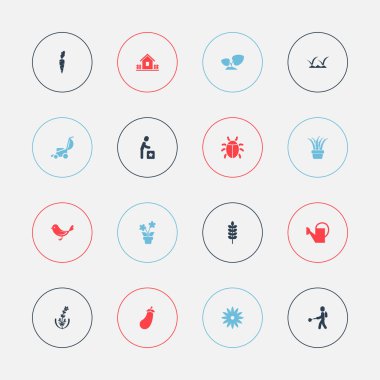 16 düzenlenebilir Bahçe simgeler kümesi. Botanik, bitki sprey, leylak ve daha fazlası gibi simgeler içerir. Web, mobil, UI ve Infographic tasarımı için kullanılabilir.