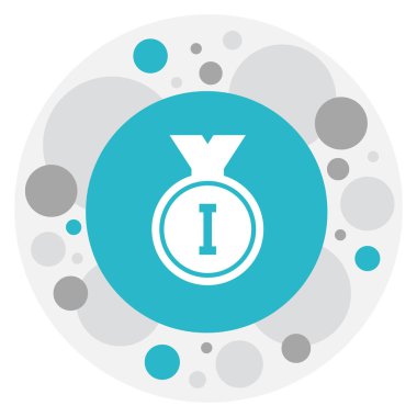 Bilim sembolü madalya simge vektör Illustration. Trendy düz stil öğesinde birinci sınıf kalitesi izole.