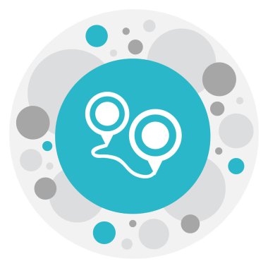 Hedef simgesi yolculuk sembolü vektör Illustration. Premium Kalite izole harita öğesinde Trendy düz stil.