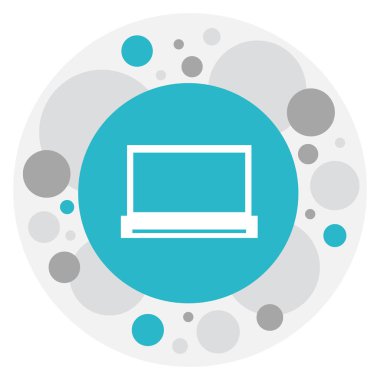 Vektör çizim penceresinde görünüm simgesini seÖiniz Office sembolü. Premium Kalite izole monitör öğesinde Trendy düz stil.