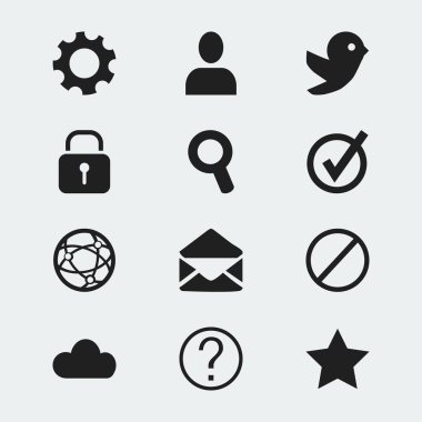 12 düzenlenebilir Internet simge kümesi. Ağ, gökyüzü, mektup ve daha fazlası gibi simgeler içerir. Web, mobil, UI ve Infographic tasarımı için kullanılabilir.