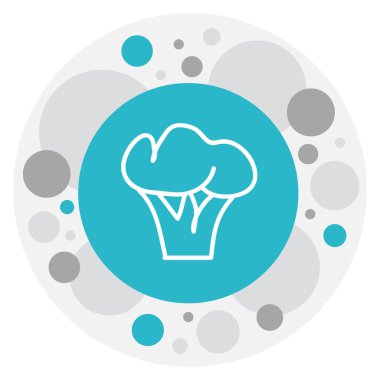 Tatlı sembolü brokoli simge vektör Illustration. Premium Kalite izole ağaç öğesinde Trendy düz stil.