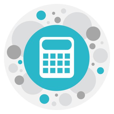 Hesap makinesi simge simge bankacılık vektör çizim. Premium kalite izole Trendy düz stil öğesinde hesaplamak.