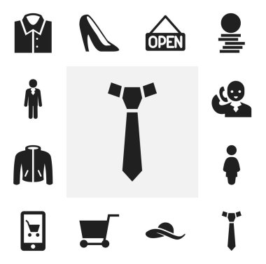 12 düzenlenebilir alışveriş simgeler kümesi. İş kişi, konuşma, sabit para ve daha fazlası gibi simgeler içerir. Web, mobil, UI ve Infographic tasarımı için kullanılabilir.
