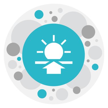 Hava sembolü gündoğumu simge vektör Illustration. Premium Kalite izole sökmeden öğesinde Trendy düz stil.