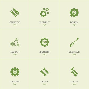 9 düzenlenebilir hizmet simgeler kümesi. Hizmet, Cogwheels, alet ve daha fazlası gibi simgeler içerir. Web, mobil, UI ve Infographic tasarımı için kullanılabilir.