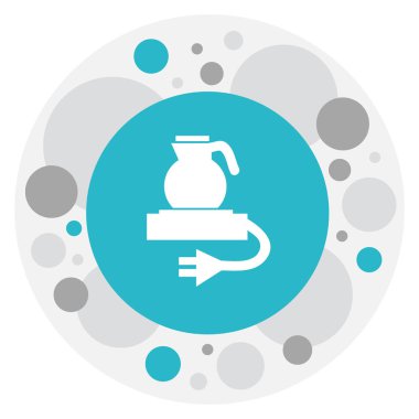 Mutfak sembolü ibrik simge vektör Illustration. Premium Kalite izole elektrikli su ısıtıcısı öğesinde Trendy düz stil.