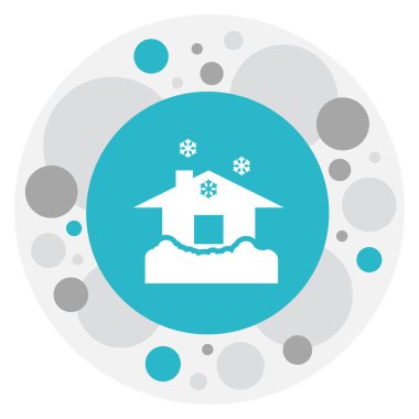 İklim sembolü ikametgah simge vektör Illustration. Premium Kalite izole barınak öğesinde Trendy düz stil.