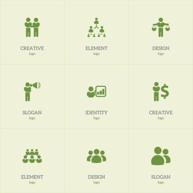 9 düzenlenebilir iş simgeler kümesi. Grup, hiyerarşi, tanıtımı gibi sembolleri ve daha fazlasını içerir. Web, mobil, UI ve Infographic tasarımı için kullanılabilir.