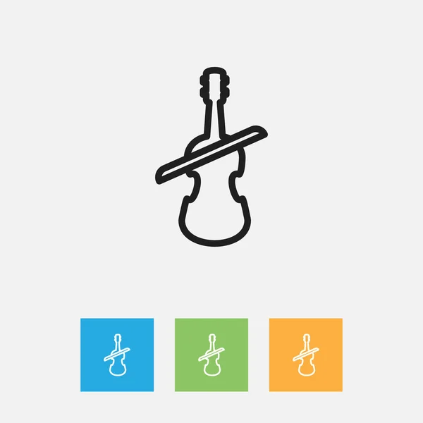 Vectorillustratie van onderwijs symbool op de omtrek van de viool. Premium kwaliteit geïsoleerd Instrument Element In Trendy vlakke stijl. — Stockvector