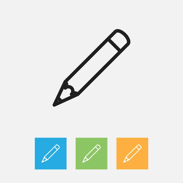 Illustration vectorielle du symbole d'apprentissage sur le contour du stylo. Élément de crayon isolé de qualité supérieure dans un style plat à la mode . — Image vectorielle