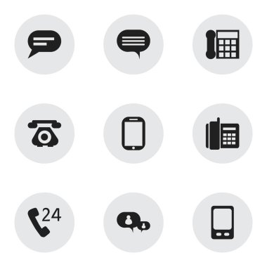 9 düzenlenebilir Gadget simgeler kümesi. Cep, yorum, Retro telekomünikasyon ve daha fazlası gibi simgeler içerir. Web, mobil, UI ve Infographic tasarımı için kullanılabilir.