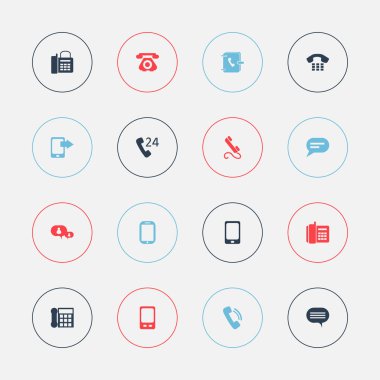 16 düzenlenebilir telefon simgeler kümesi. Office telefon, mobil, Smartphone ve daha fazlası gibi simgeler içerir. Web, mobil, UI ve Infographic tasarımı için kullanılabilir.