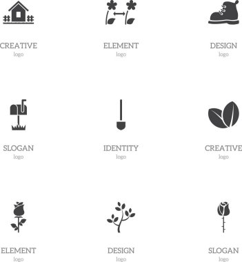9 düzenlenebilir dikim simgeler kümesi. Gül, Envitoment, çit ve daha fazlası ile ev gibi simgeler içerir. Web, mobil, UI ve Infographic tasarımı için kullanılabilir.
