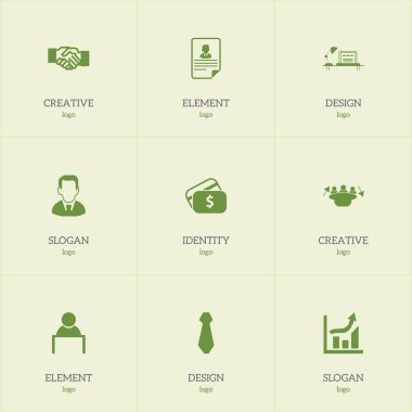 9 düzenlenebilir iş simgeler kümesi. İş adamı, istatistik, kravat ve daha fazlası gibi simgeler içerir. Web, mobil, UI ve Infographic tasarımı için kullanılabilir.