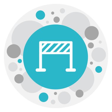 Koni simgesi uyarı üzerinde konum simge vektör çizim. Üstün kaliteli modaya uygun düz stil öğesinde sokak inşaat izole.