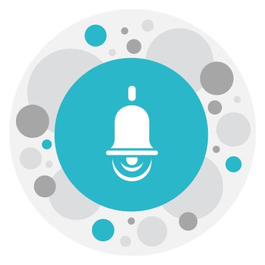 Okul yüzüğü simgesi hoca sembolü vektör çizim. Premium Kalite Alarm zili Trendy düz stil öğesinde izole.