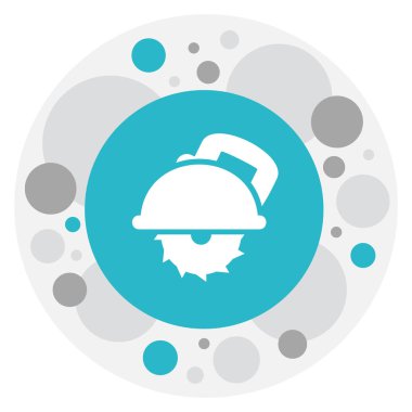 Araç simgesinin üzerinde vektör resmi bıçak simgesi gördüm. Premium Kalite izole kesici makine Trendy düz stil öğesinde.