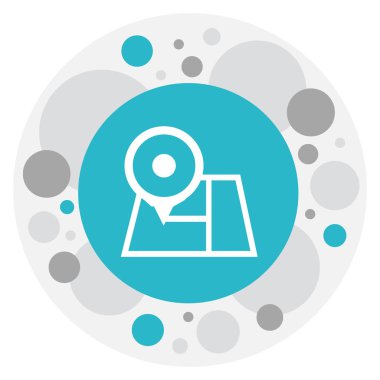 Vektör çizim harita işaretçi simgesi gezi sembolü. Premium Kalite izole gezinti öğesi Trendy düz tarzı.