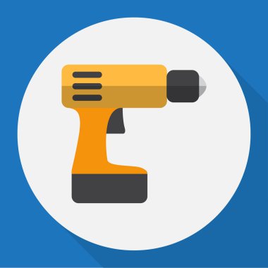 Vektör çizim elektrik düz simgesi elektrik sembolü. Premium Kalite izole tornavida öğesinde Trendy düz stil.