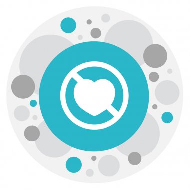 Kalp sembolü aşk simge vektör Illustration. Premium kalite izole Trendy düz stil öğesinde yasakla.