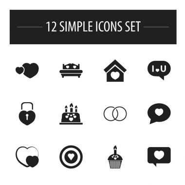 12 düzenlenebilir aşk simgeler kümesi. Dart tahtası, kilitli kalp, itiraf ve daha fazlası gibi simgeler içerir. Web, mobil, UI ve Infographic tasarımı için kullanılabilir.