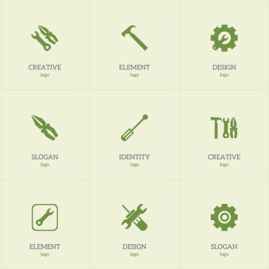 9 düzenlenebilir onarım simgeler kümesi. Bakım, tornavida, düzeltme aracı ve daha fazlası gibi simgeler içerir. Web, mobil, UI ve Infographic tasarımı için kullanılabilir.