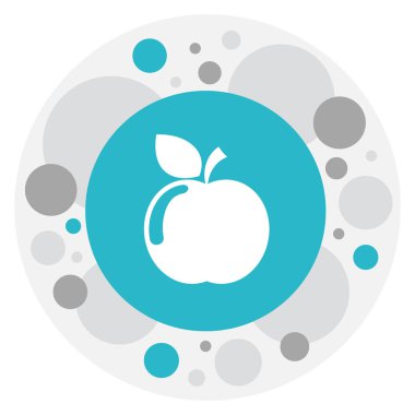 Elma simgesi sembolü pişirme vektör çizim. Premium Kalite izole taze meyve öğesinde Trendy düz stil.