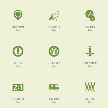 9 düzenlenebilir karışık simgeler kümesi. Pozisyon, çözüm, kalp atışı ve daha fazla bulma gibi simgeler içerir. Web, mobil, UI ve Infographic tasarımı için kullanılabilir.