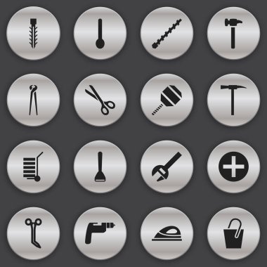 16 düzenlenebilir enstrüman simgeler kümesi. Kerpetenler, aracı, Yamultma ve daha fazlasını onarma gibi simgeler içerir. Web, mobil, UI ve Infographic tasarımı için kullanılabilir.