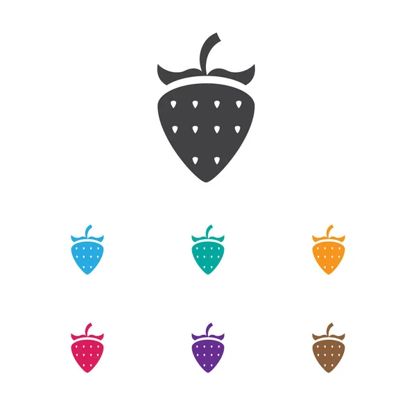 Ilustración vectorial del símbolo de la cocina en el icono de fresa. Elemento de bayas aisladas de calidad premium en estilo plano de moda . — Vector de stock