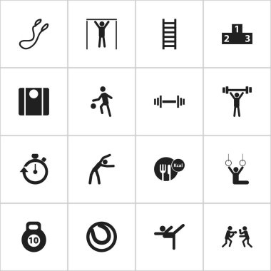 16 düzenlenebilir yaşam tarzı simgeler kümesi. Platform gibi simgeler kazanan, sporcu, Acrobat ve daha içerir. Web, mobil, UI ve Infographic tasarımı için kullanılabilir.