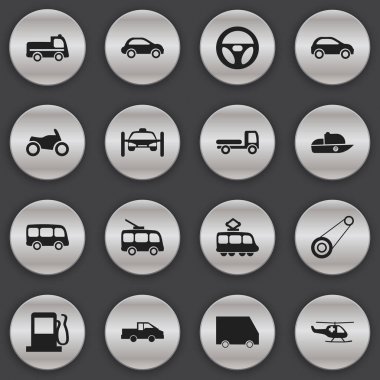 16 düzenlenebilir sevk irsaliyesi simgeler kümesi. Araba araç, sürücü kumanda, Omnibus ve daha fazlası gibi simgeler içerir. Web, mobil, UI ve Infographic tasarımı için kullanılabilir.