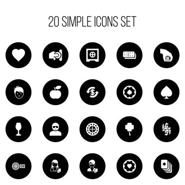 20 düzenlenebilir oyun simgeler kümesi. Semboller içeren oyun, çocuk ve daha şarap gibi Bones. Web, mobil, UI ve Infographic tasarımı için kullanılabilir.