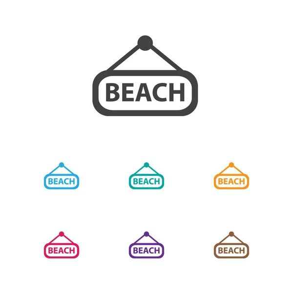 Illustration vectorielle du symbole de voyage sur l'icône de plage. Élément de plage isolé de qualité supérieure dans un style plat tendance . — Image vectorielle