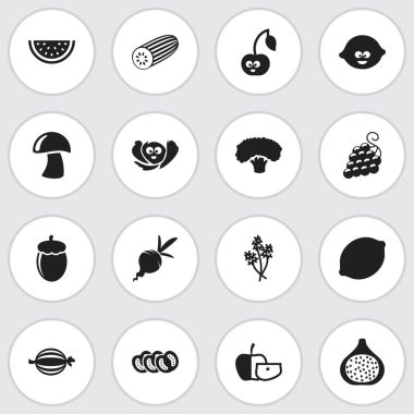 16 düzenlenebilir pişirme simgeler kümesi. Jonagold, limon, limon ve daha fazlası gibi simgeler içerir. Web, mobil, UI ve Infographic tasarımı için kullanılabilir.