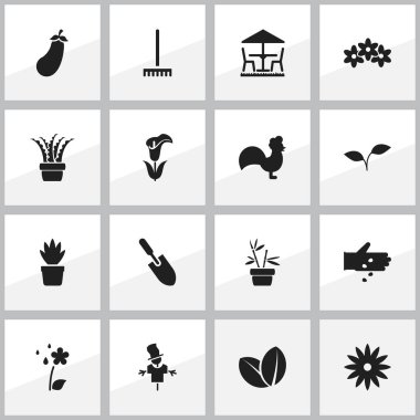 16 düzenlenebilir tarım simgeler kümesi. Çiftlik aracı, mala, Vera ve daha fazlası gibi simgeler içerir. Web, mobil, UI ve Infographic tasarımı için kullanılabilir.
