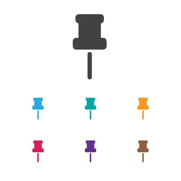 Vektorillustration des Bürosymbols auf dem Zeigersymbol. Premium-Qualität isolierte Pushpin-Element im trendigen flachen Stil. — Stockvektor