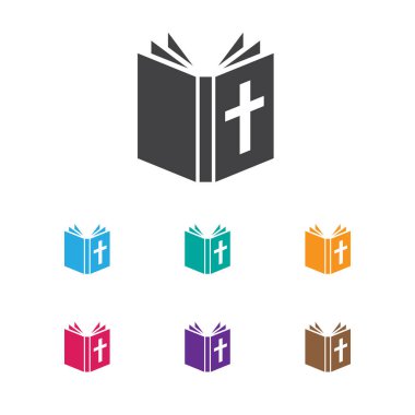 İnanç sembolü İncil simge vektör Illustration. Premium Kalite Yahudi Trendy düz stil öğesinde izole.