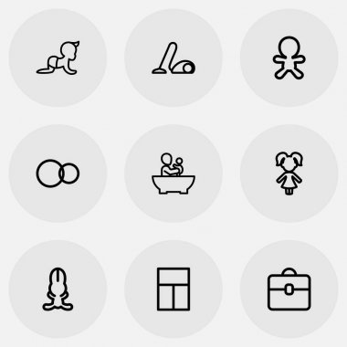 9 / ayarla düzenlenebilir millet simgeleri anahat. Küvet, balkon, çocuk ve daha fazlası gibi simgeler içerir. Web, mobil, UI ve Infographic tasarımı için kullanılabilir.