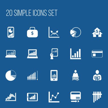 20 düzenlenebilir mantıksal simgeler kümesi. House, işadamı, şema ve bankacılık gibi simgeleri içerir. Web, mobil, UI ve Infographic tasarımı için kullanılabilir.